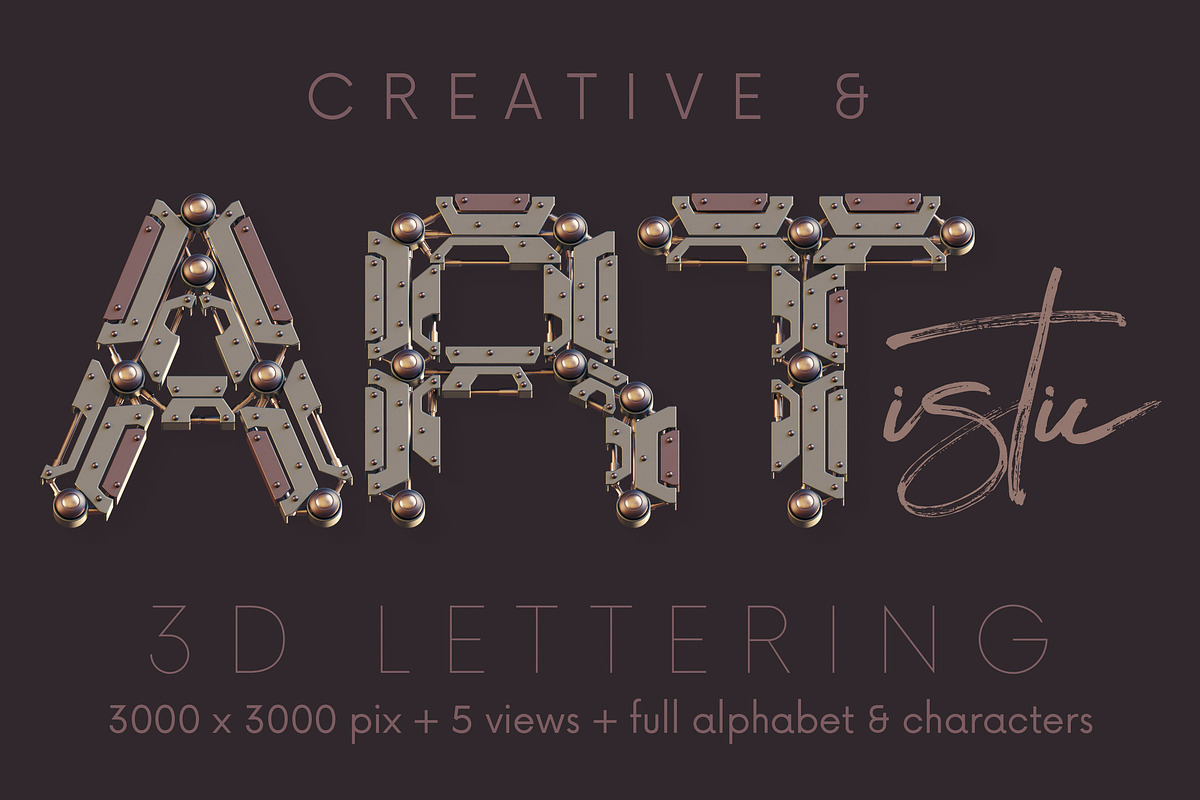 Robotic - 3D Lettering, a Graphic by MIIM (Photo 4 of 8)