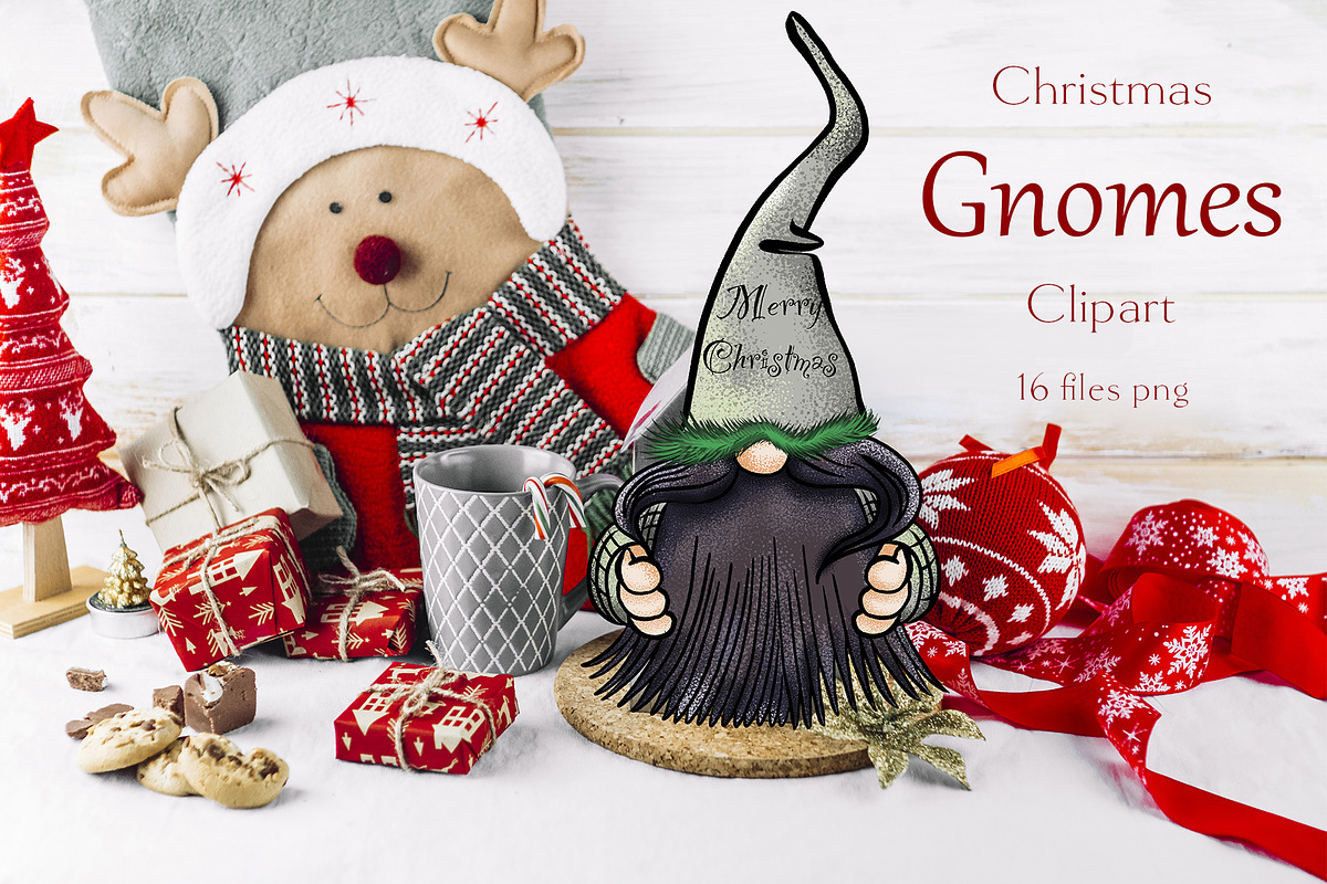 Christmas Gnomes clipart Procreate, an Education Illustration by ElladesignCo (Photo 1 of 7)