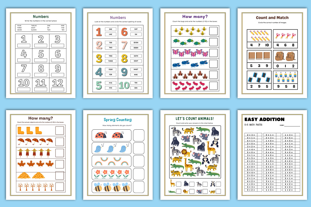 Alphabet to Math Activities For Kids, a Stationery Template by Designmela01