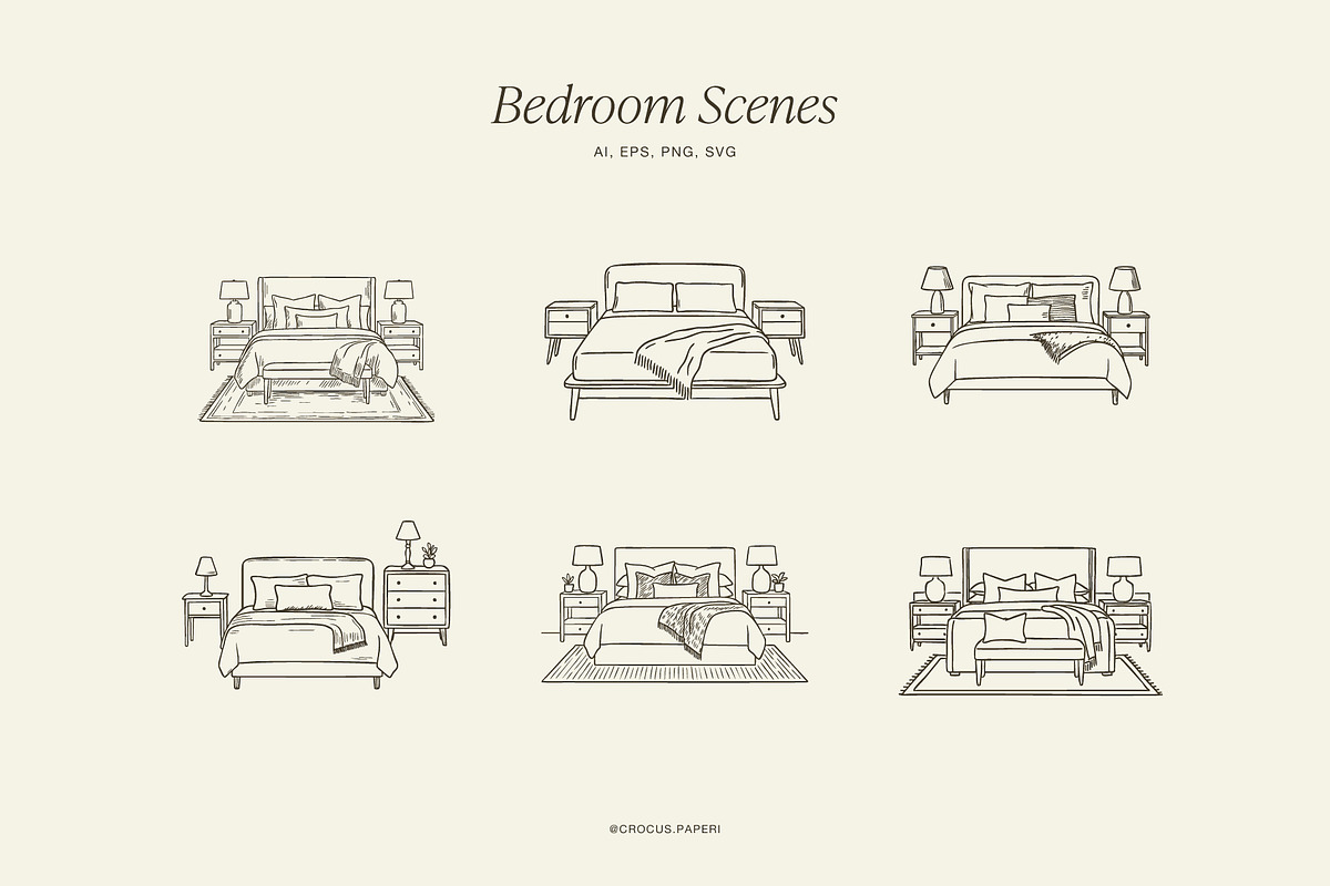INTERIOR DESIGNER line art clipart, an Object Illustration by Crocus Paperi (Photo 8 of 13)