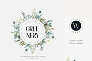 Greenery Watercolor Leaves Clipart, an Illustration by WalaPalette (Thumbnail 5 of 7)