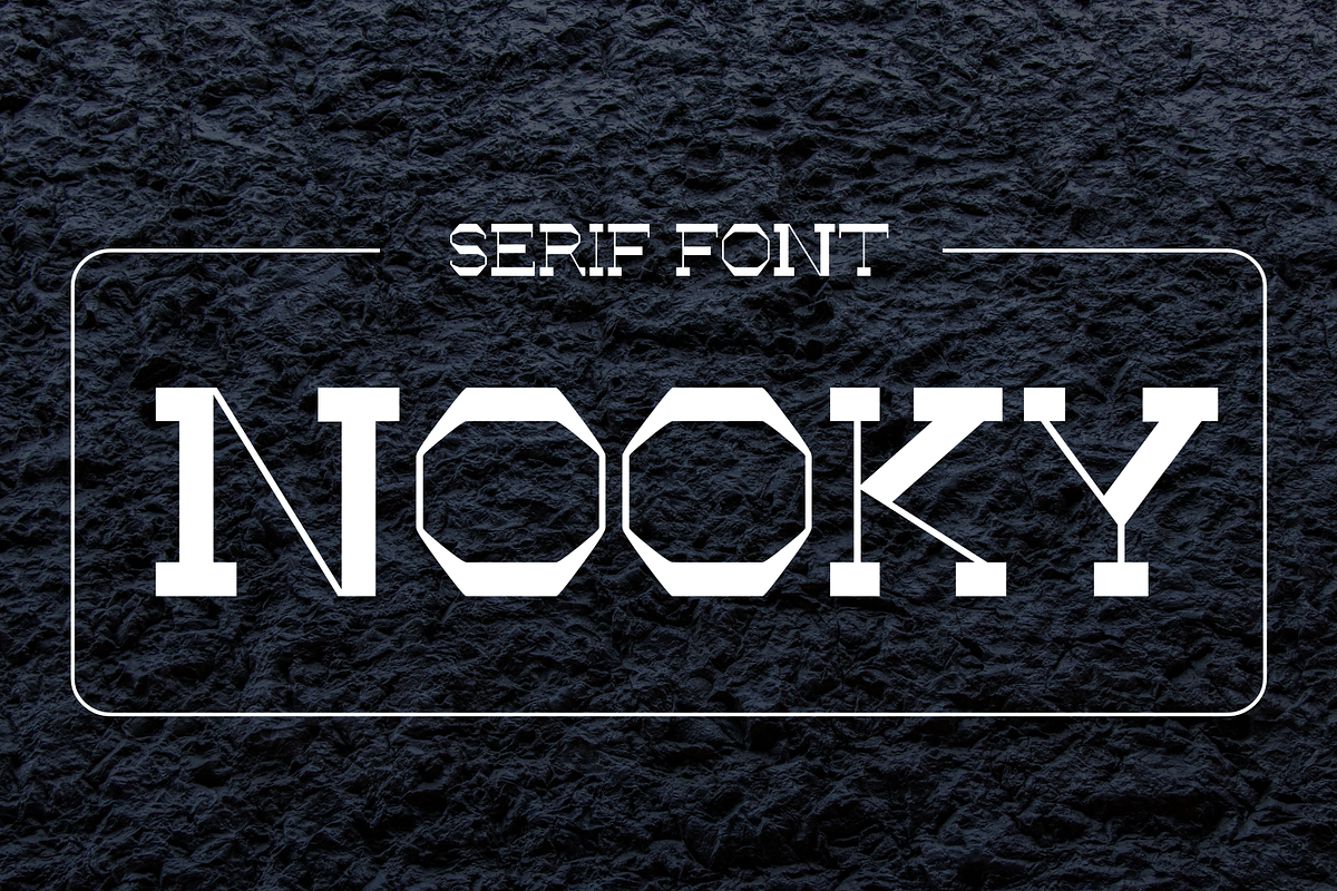 Nooky - Modern Typeface, a Serif Font by Made by Cap (Photo 1 of 3)