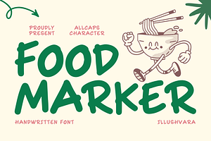 Food Marker - Handwritten Food Font