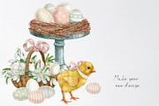 Watercolor spring easter clipart, an Animal Illustration by yana.fefelova (Thumbnail 5 of 5)