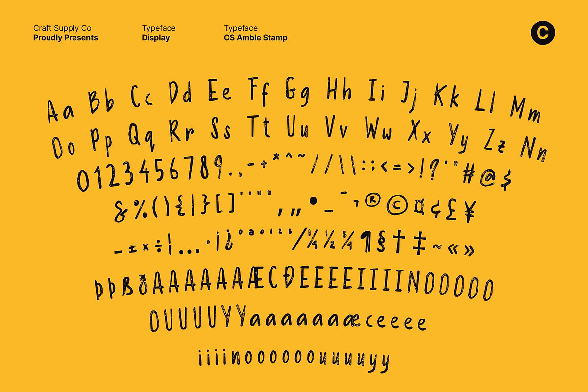 CS Amble Stamp, a Handwritten Font by Craft Supply Co. (Photo 8 of 8)