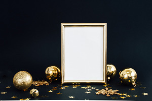 Christmas mockup on dark background 