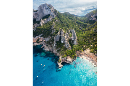 Aerial view of rocks and mountains, a Nature Photo by den-belitsky
