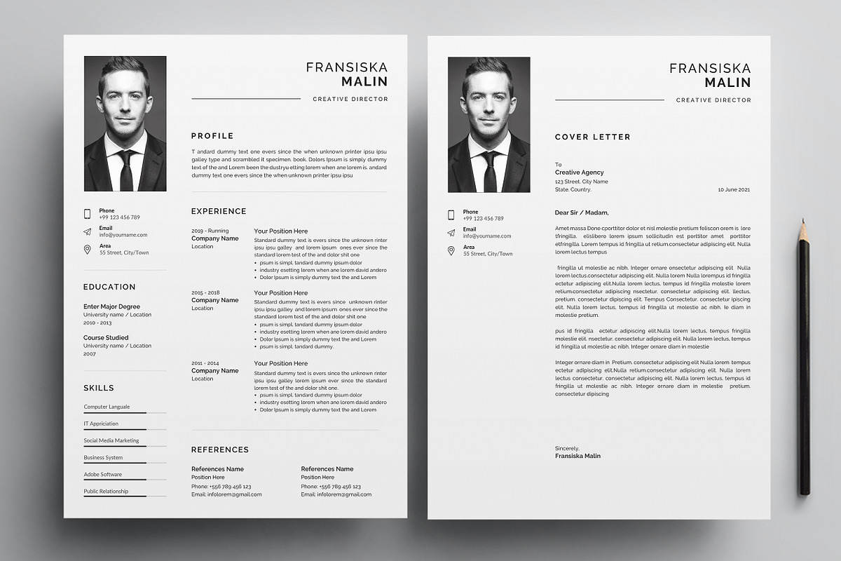 Resume Template / CV, a Resume Template by Creatune (Photo 3 of 4)