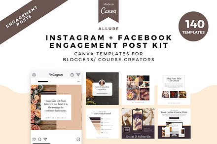IG and FB Engagement Post Canva, a Marketing Template by The Blog Creative