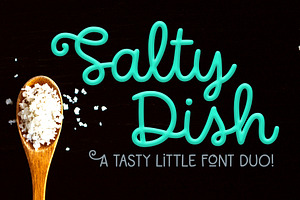Salty Dish font duo, a Sans Serif Font by Missy Meyer