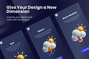 3D Weather Icons, a 3D by Flat Icons (Thumbnail 6 of 7)