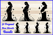 30 Pregnant Mom Silhouette Bundle, a Person Illustration by Artivon (Thumbnail 1 of 4)