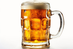 Beer glass mug isolated on white, a Food & Drink Photo by Fascinadora