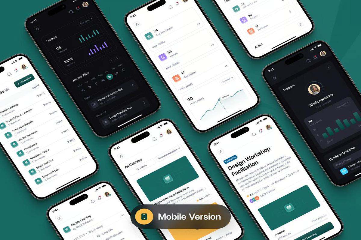 Academic - Edutech Dashboard UI Kit, an UI Kit Template by Lumina_ui_ux202 (Photo 6 of 7)