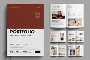 Fashion Portfolio Magazine Layout, a Magazine Template by MightyDesign
