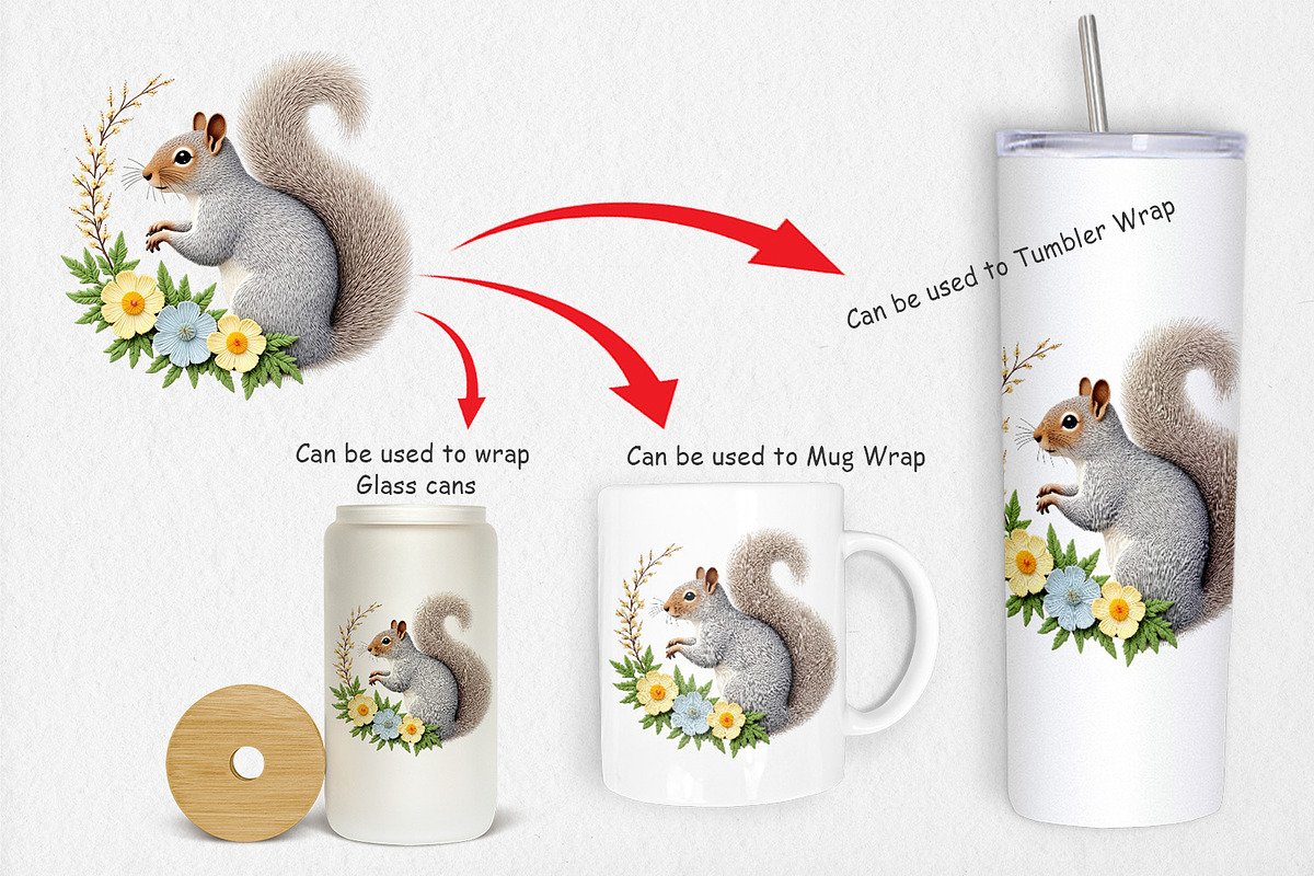 Grey Squirrel Clipart, a Graphic by Artnoy (Photo 4 of 5)