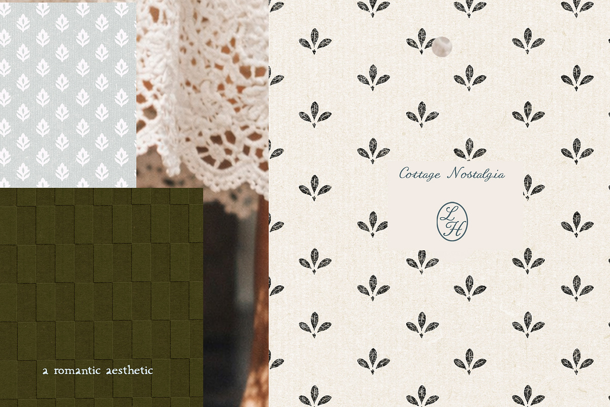 Nostalgic Cottagecore Patterns, a Background Graphic by Laras Wonderland (Photo 8 of 14)