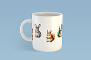 Watercolor forest animals clipart, an Object Graphic by KomtsyanTatyanaArt (Thumbnail 6 of 10)
