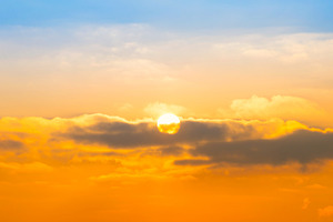 Sunset sky, sun and sunset clouds, a Nature Photo by Vapi