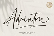 Adriatne - Modern Script Font, a Script Font by Vultype Co. (Thumbnail 1 of 9)
