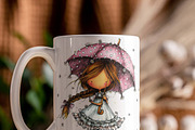 Whimsical Spring Girl Sunflower, an Illustration by one-touch (Thumbnail 3 of 17)