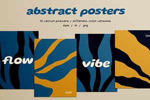 Organic abstract posters designs set, a Decorative Illustration by Good Studio
