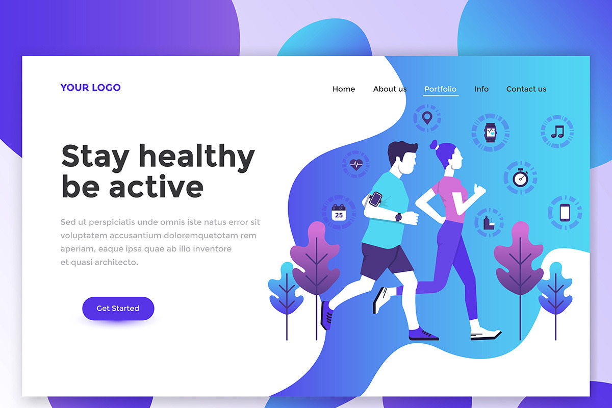 Landing page templates, a Templates & Theme by Creative Graphics (Photo 5 of 12)