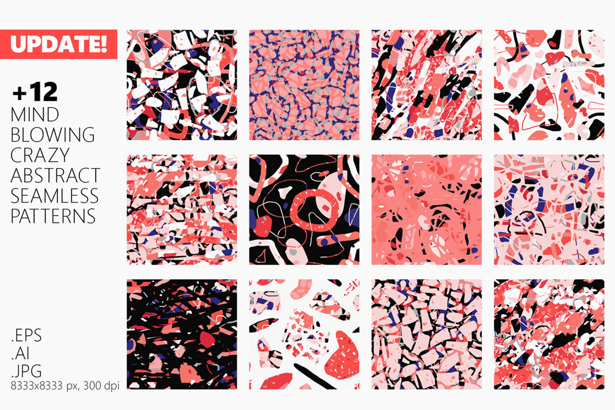 Modern Terrazzo. Abstract patterns, a Pattern Graphic by Julie&Taily (Photo 4 of 14)