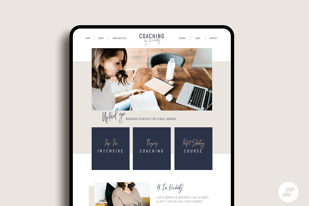 Showit Website Template - Kimberly, a WordPress Template by K Design Co. Shop (Photo 1 of 8)