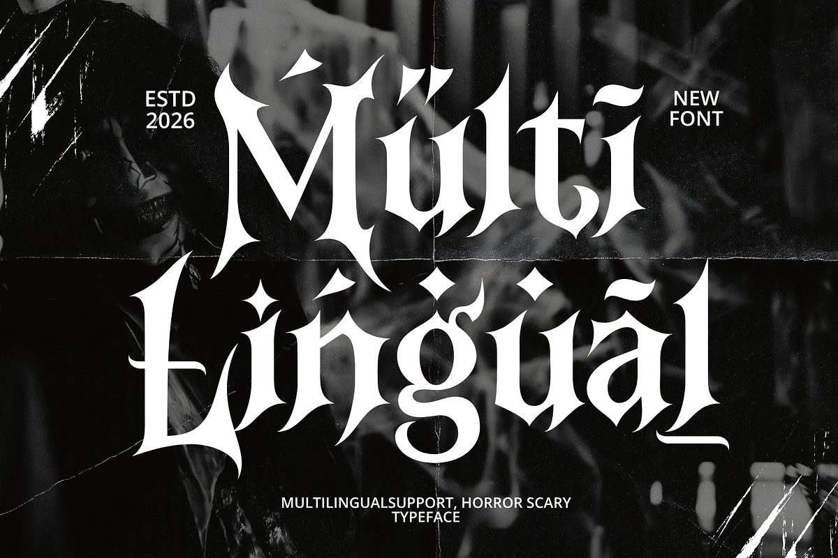 Neivak – Horror Gothic Display Font, a Blackletter Font by MaikoHatta (Photo 5 of 7)