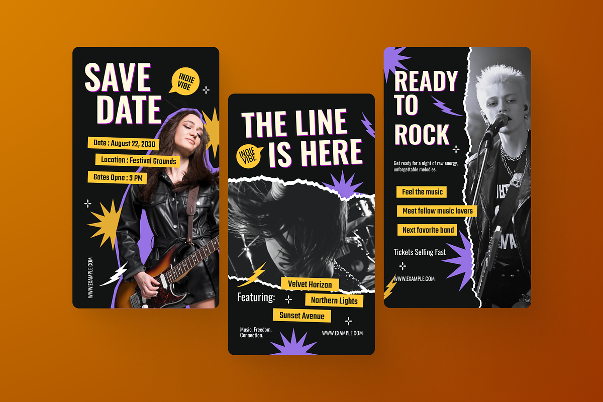 Indie Rock Festival Instagram Story, a Social Media Template by Annora Studio (Photo 5 of 6)