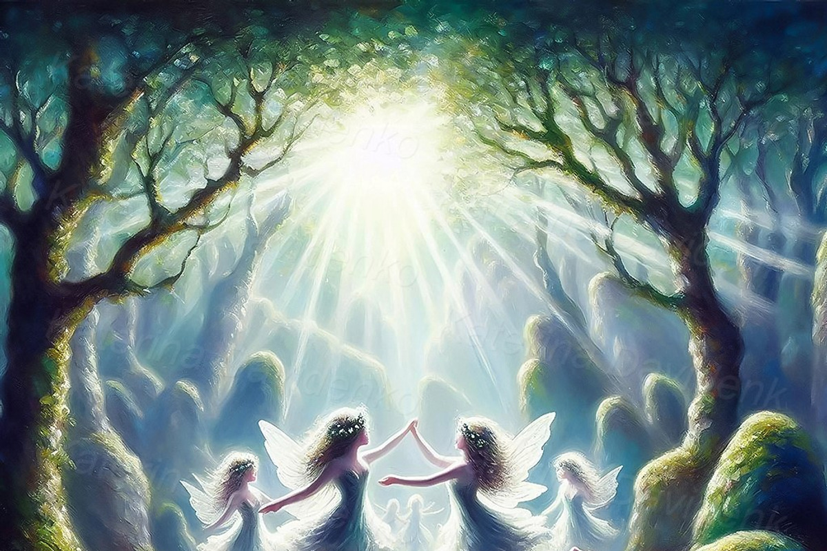 Woodland Fairies Dance Irish Art, a Decorative Illustration by Bubert Art (Photo 5 of 7)