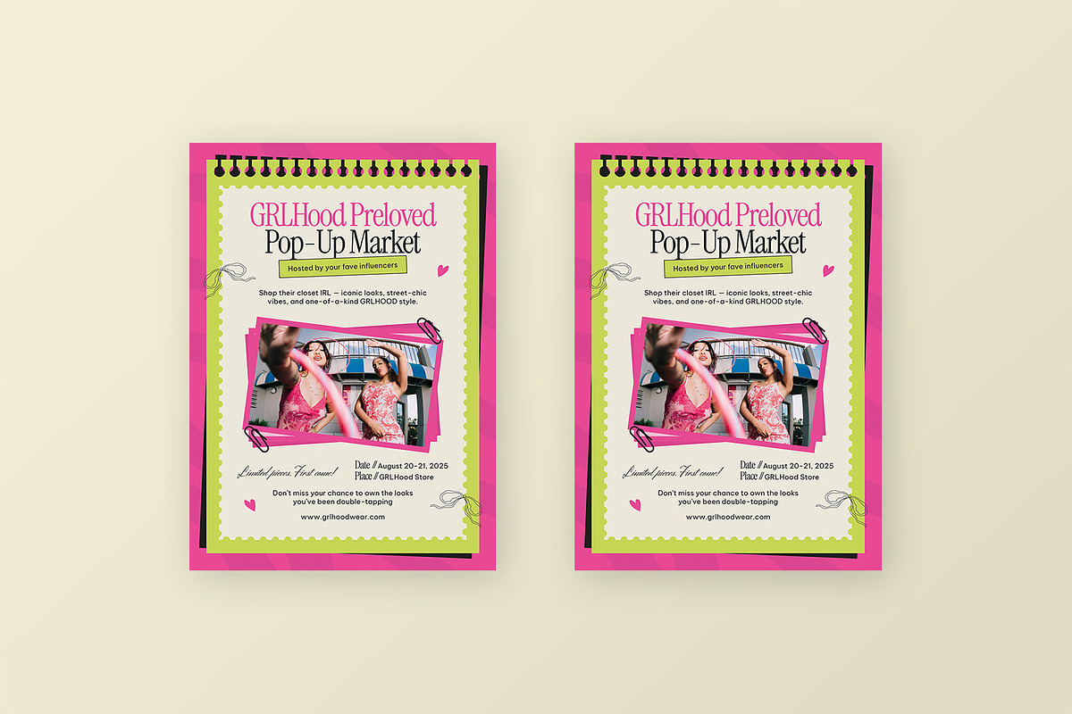GRLHood - Flyer Set, a Flyer Template by StreaksideStd (Photo 3 of 3)