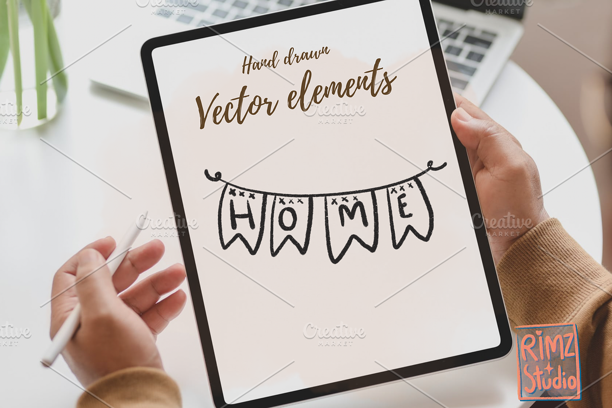 Hand Drawn Boho Vector Kit, an Object Illustration by RimzStudio (Photo 3 of 7)