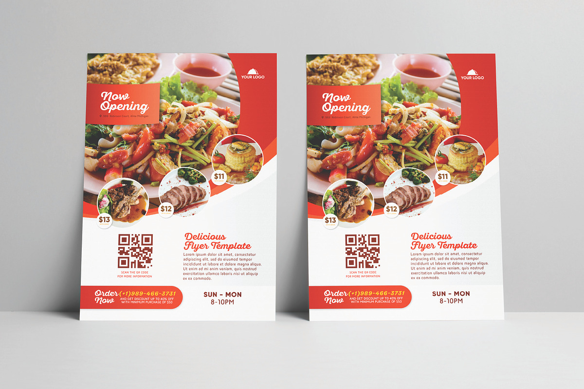 Sale food flyer design template, a Flyer Template by Workhu (Photo 2 of 3)