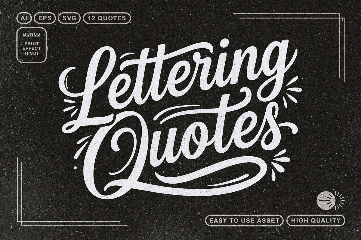 Lettering Quotes + PSD Effect, an Object Graphic by Design Squad (Photo 1 of 4)