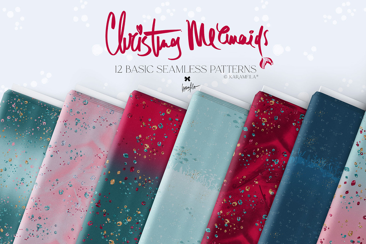 Underwater Christmas Patterns, a Pattern Graphic by KaramfilaS (Photo 6 of 16)