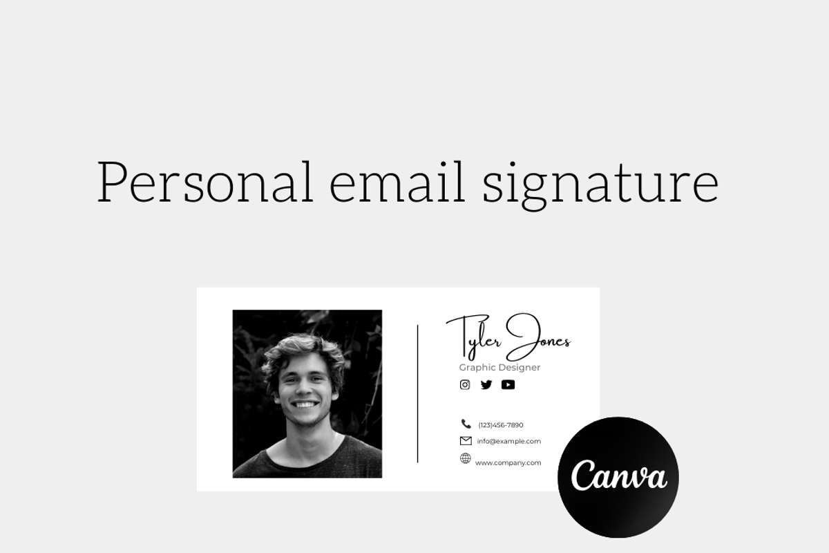 Canva Email Signature Ready To Edit, an Email Template by Zqdo