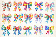 Autism Awareness Bow PNG, an Illustration by Dream Creation (Thumbnail 3 of 3)