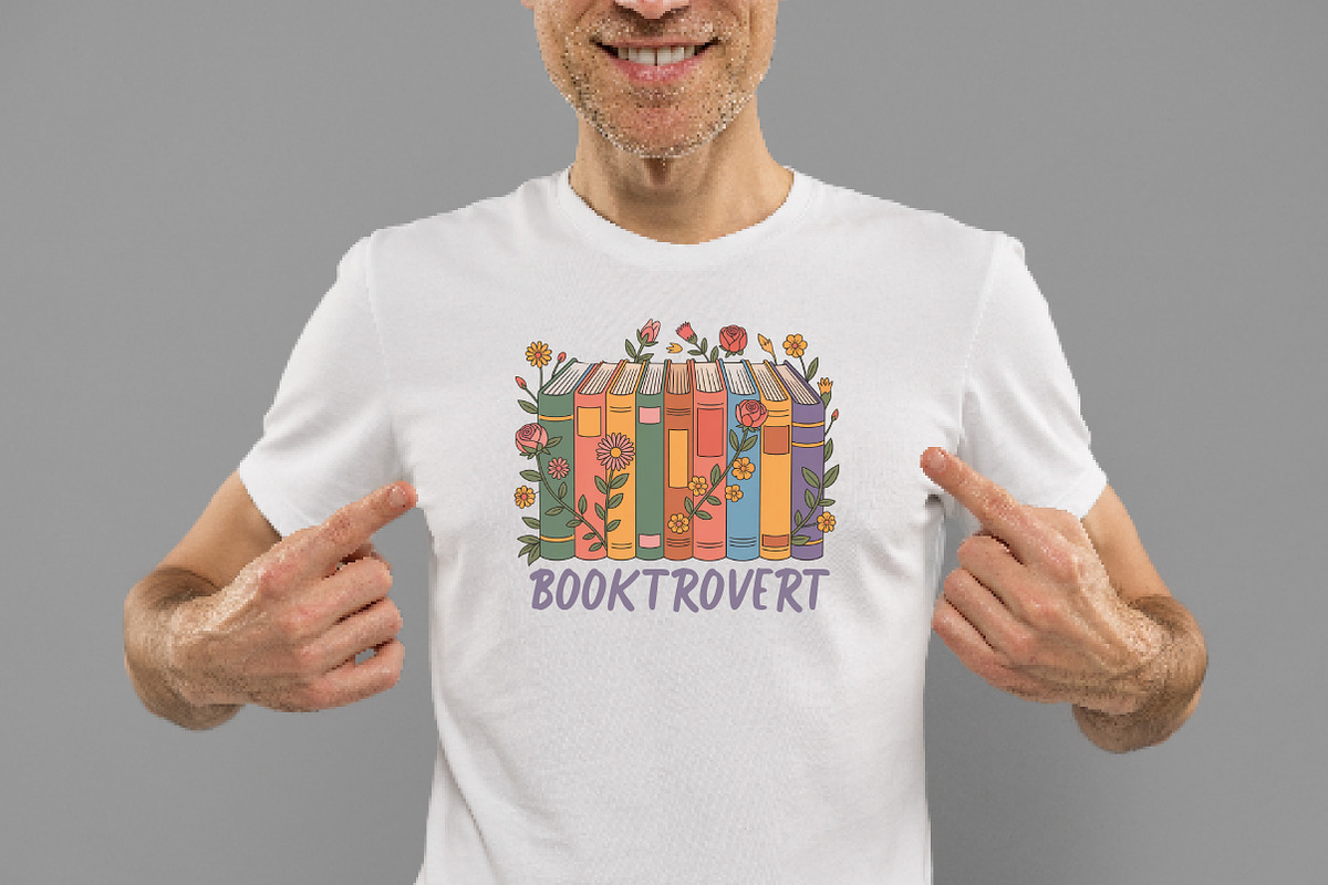 Booktrovert Png Sublimation, an Illustration by Daily.Designs (Photo 2 of 5)