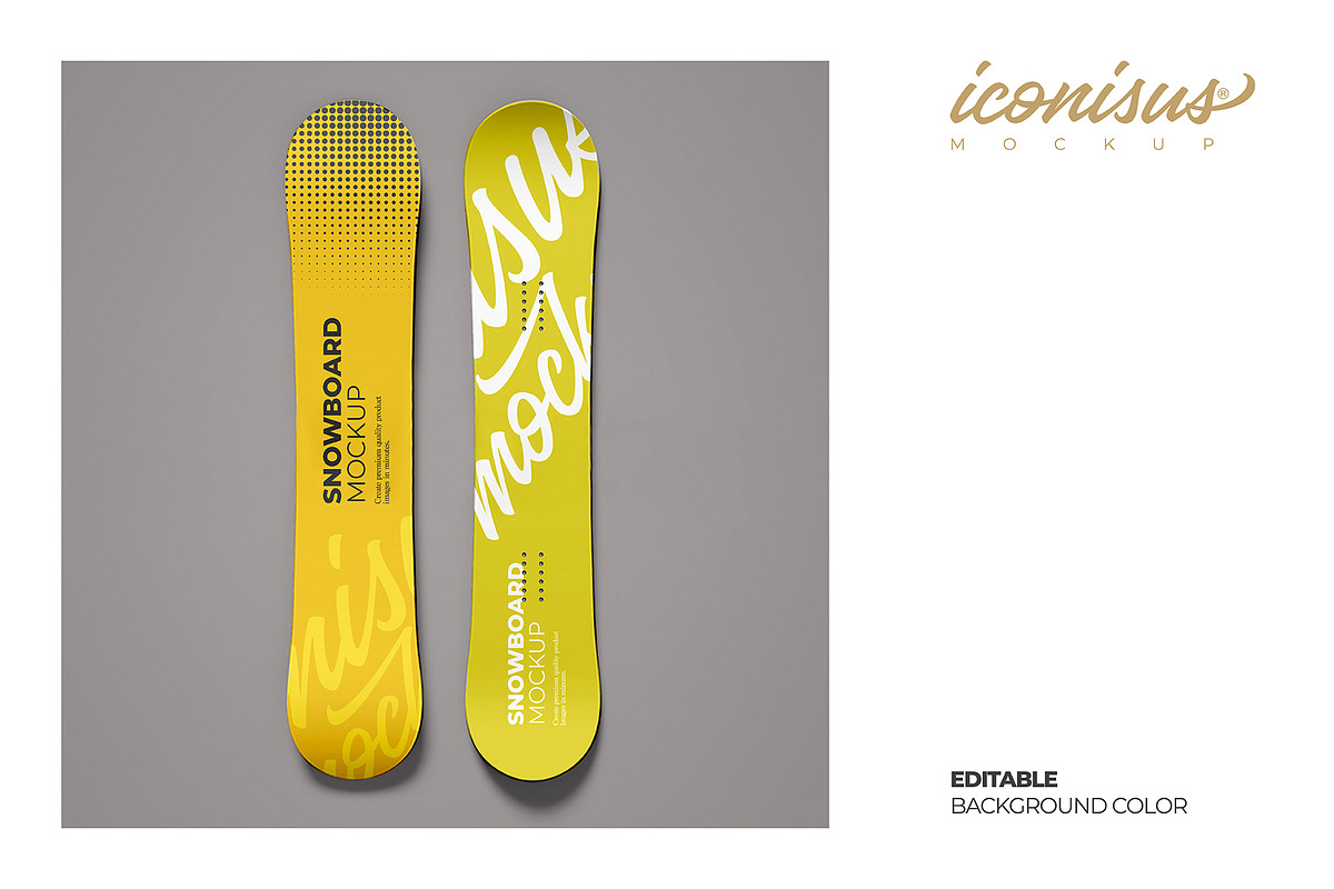 Snowboard Mockup Template, a Product Mockup by iconisusmockup (Photo 3 of 3)