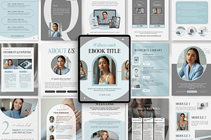 Wellness Coach Ebook Template Blue