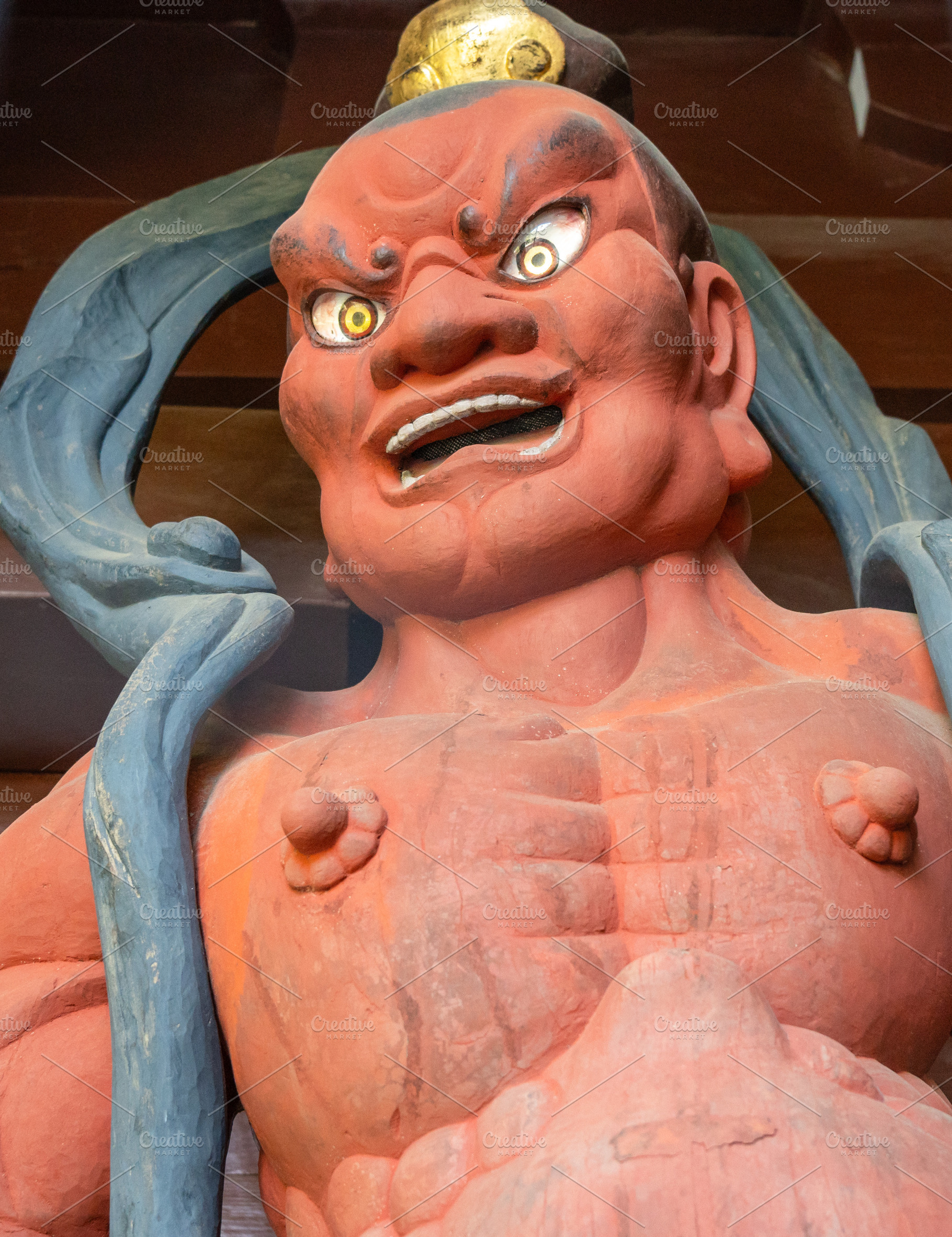 Nio guardian statue at Kotoku-in temple in Kamakura, Japan, an Architecture Photo by GoodGoods