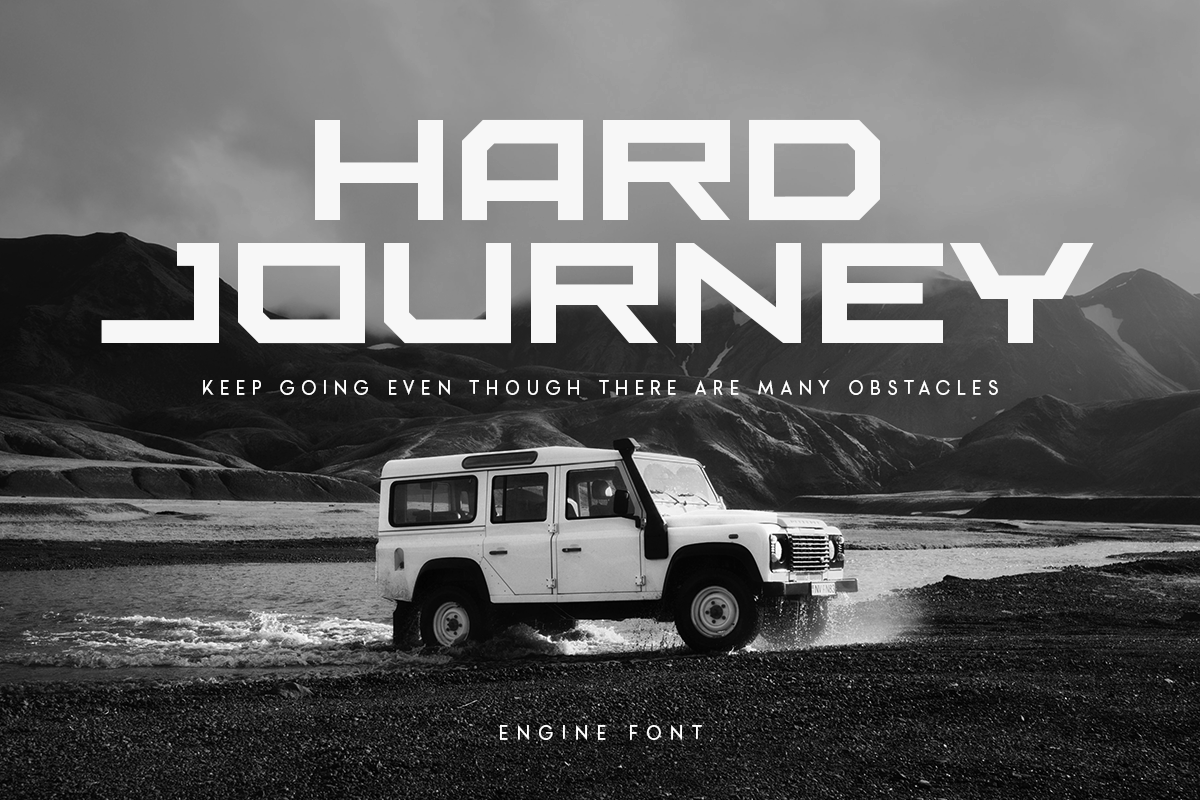 Engine - Sport Modern Font, a Sans Serif Font by Hamz Studio (Photo 13 of 16)