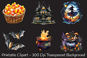 Hand-Painted Halloween Clipart, an Illustration by RobertsArt (Thumbnail 5 of 7)