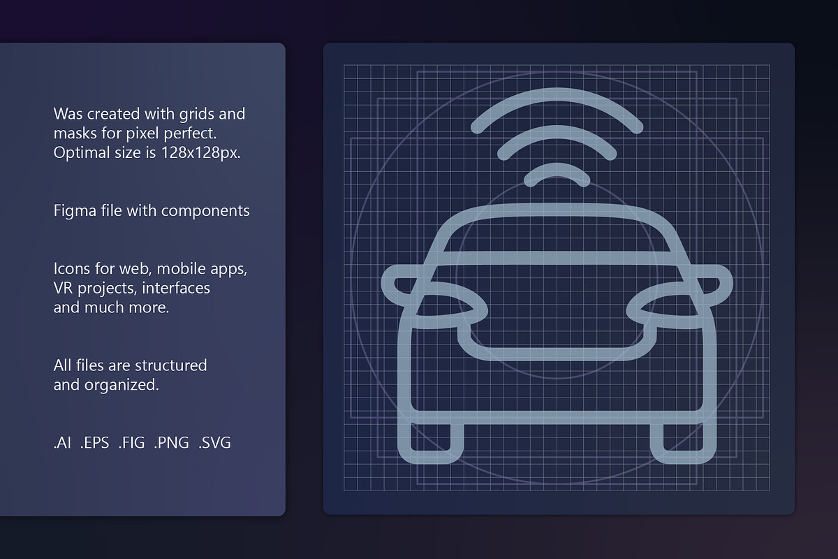Car dash outline iconset, an Outline Icon by LAFS (Photo 2 of 4)