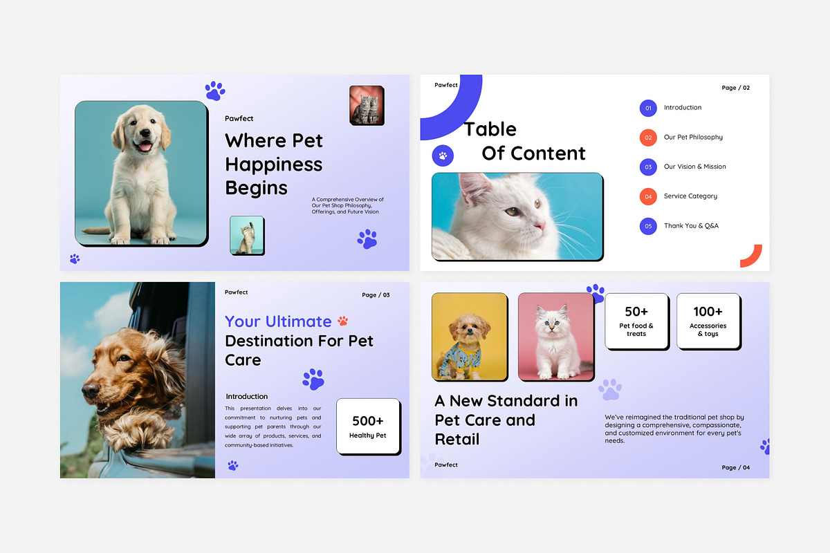 Purple Modern Pet Care Presentation, a Presentation Template by Eklip Studio (Photo 2 of 6)