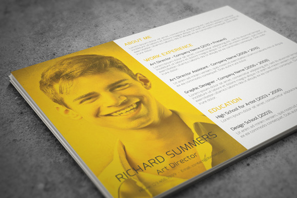 Landscape Resume Template, a Resume Template by Visual Impact (Photo 1 of 4)