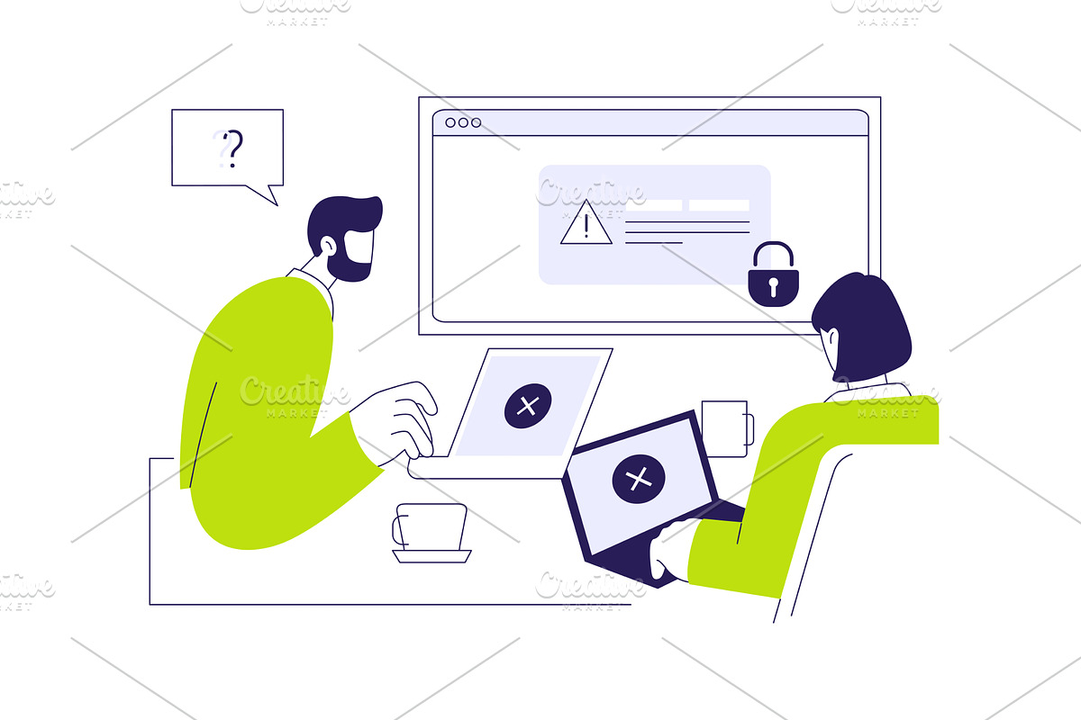 Access denied abstract concept, a Technology Illustration by Visual Generation