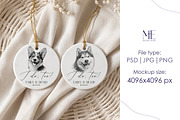 Round Ceramic Ornament Mockup Set, a Merchandise Mockup by Mie Mockup Studio (Thumbnail 3 of 7)